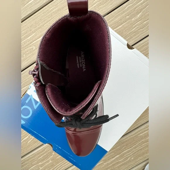 Arizona Jean Company-Women's Maroon Combat Boots Size 10 Brand new in box! 😎 - Picture 5 of 8
